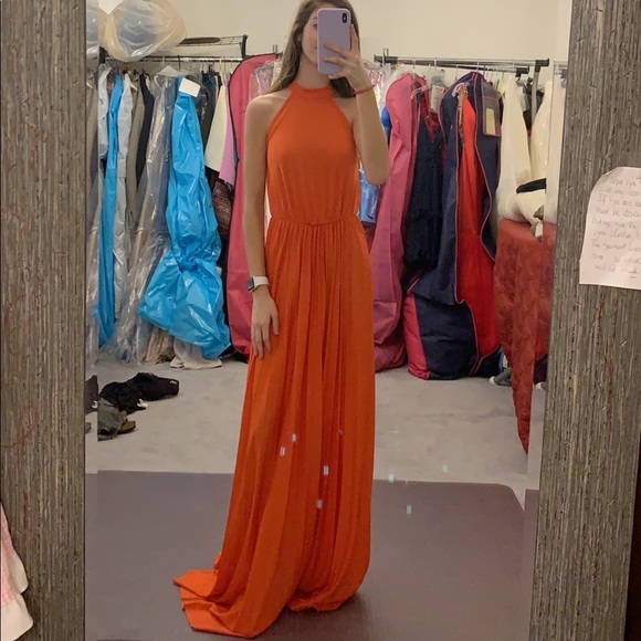ASOS Orange Prom/Maxi Dress - Picture 3 of 3